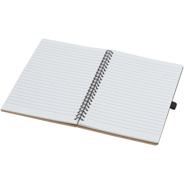 Cobble A5 wire-o recycled cardboard notebook with stone paper