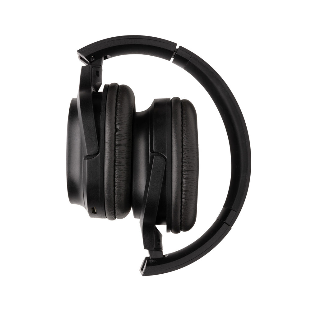 Branded RCS recycled plastic Elite Foldable wireless headphone
