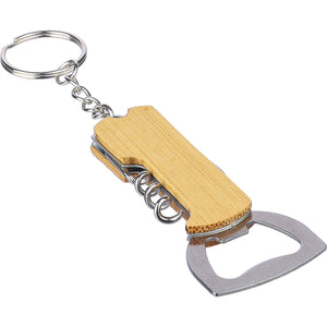 The Stuart - Bamboo bottle opener keyring