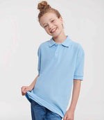 Russell Schoolgear Kids Poly/Cotton Piqué Polo Shirt Sky Blue