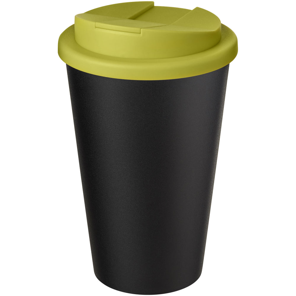 Branded Americano® Eco 350 ml recycled tumbler with spill-proof lid