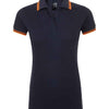 SOL'S Ladies Pasadena Tipped Cotton Piqué Polo Shirt