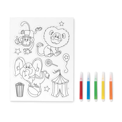 Colouring magnetic stickers