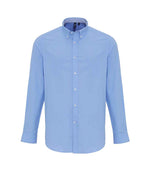 Premier Long Sleeve Striped Oxford Shirt Oxford Blue