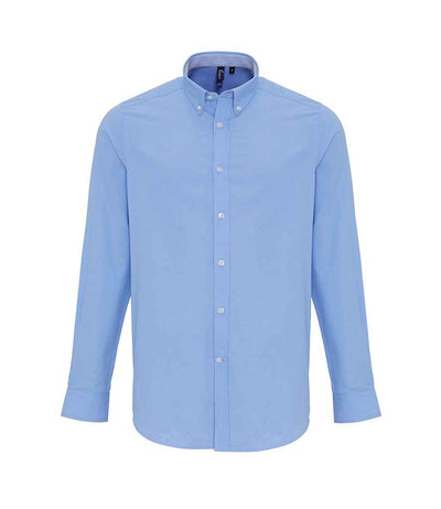 Premier Long Sleeve Striped Oxford Shirt Oxford Blue