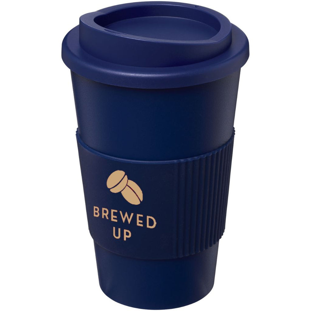 Branded Americano® 350 ml insulated tumbler with grip
