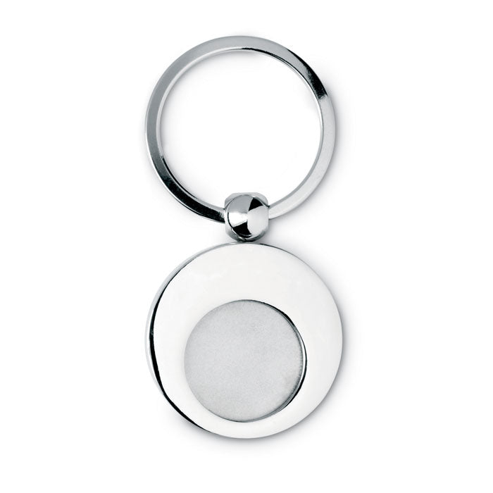 Branded Metal key ring with token