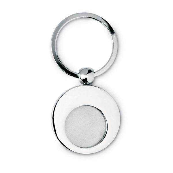 Branded Metal key ring with token