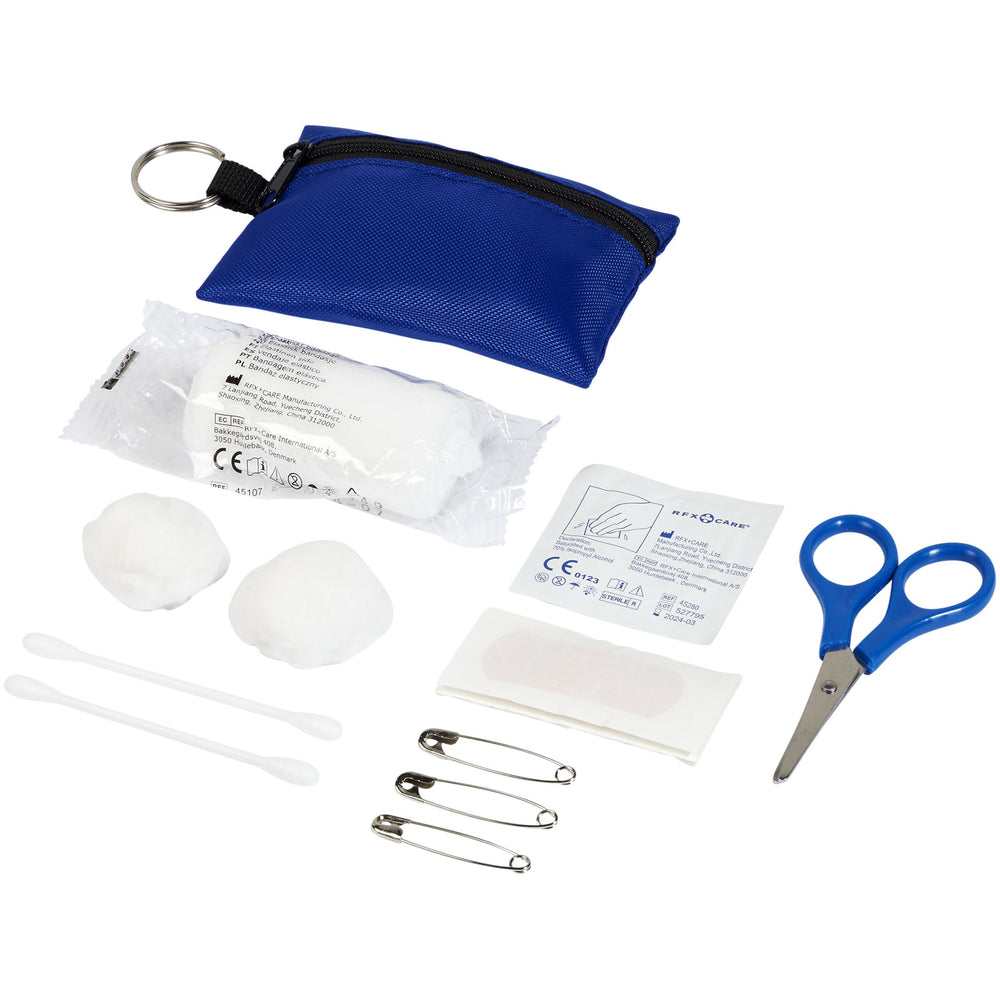 Branded Valdemar 16-piece first aid keyring pouch