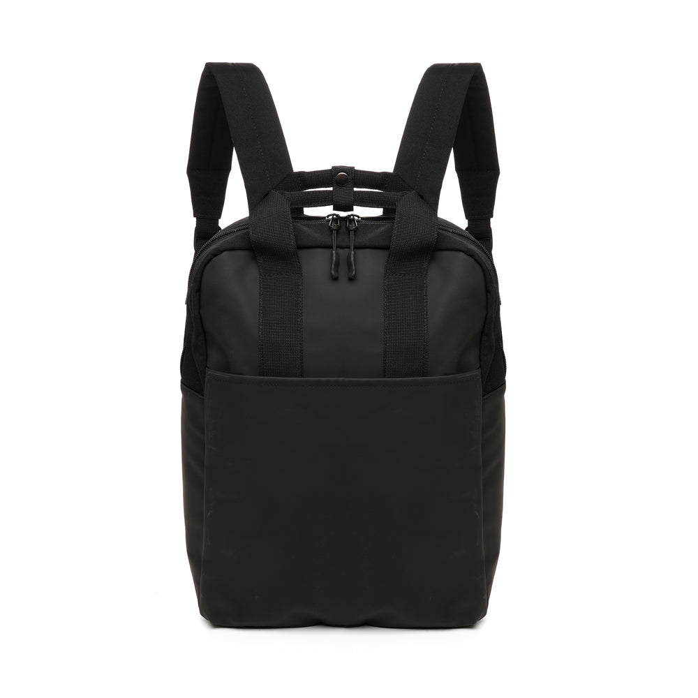 Premium 'Soft Feel' Laptop Backpack BLACK RPET and PU Backpack
