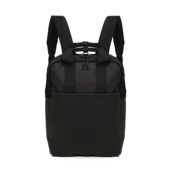 Premium 'Soft Feel' Laptop Backpack BLACK RPET and PU Backpack