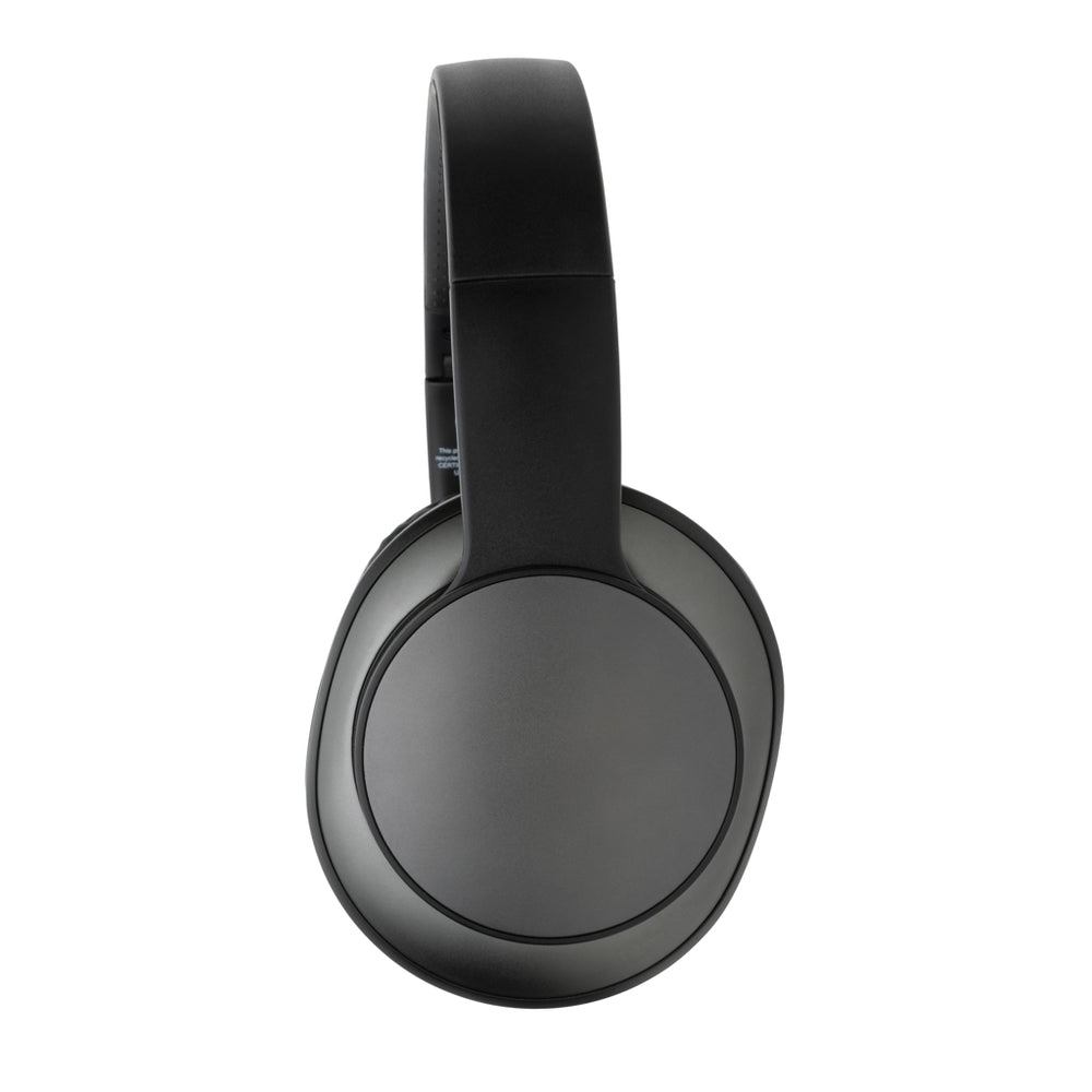 Branded Terra RCS recycled aluminium wireless headphone