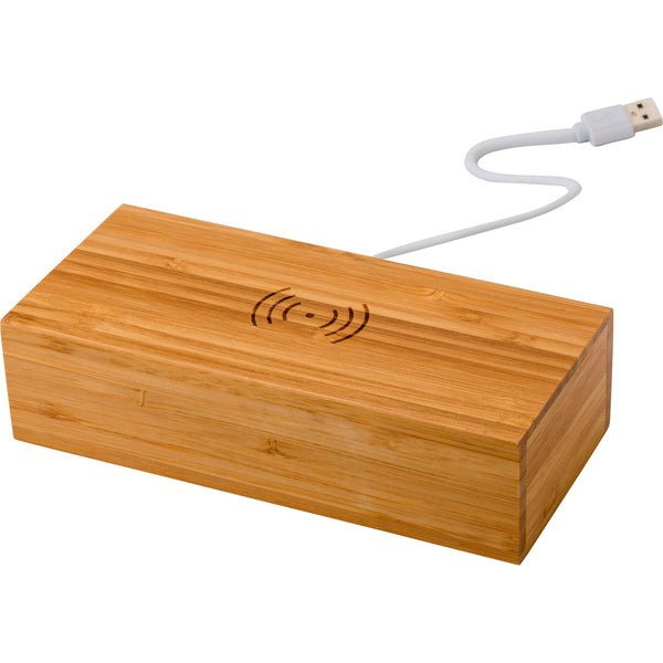 Rexcine Bamboo wireless charger and clock