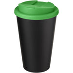 Branded Americano® Eco 350 ml recycled tumbler with spill-proof lid