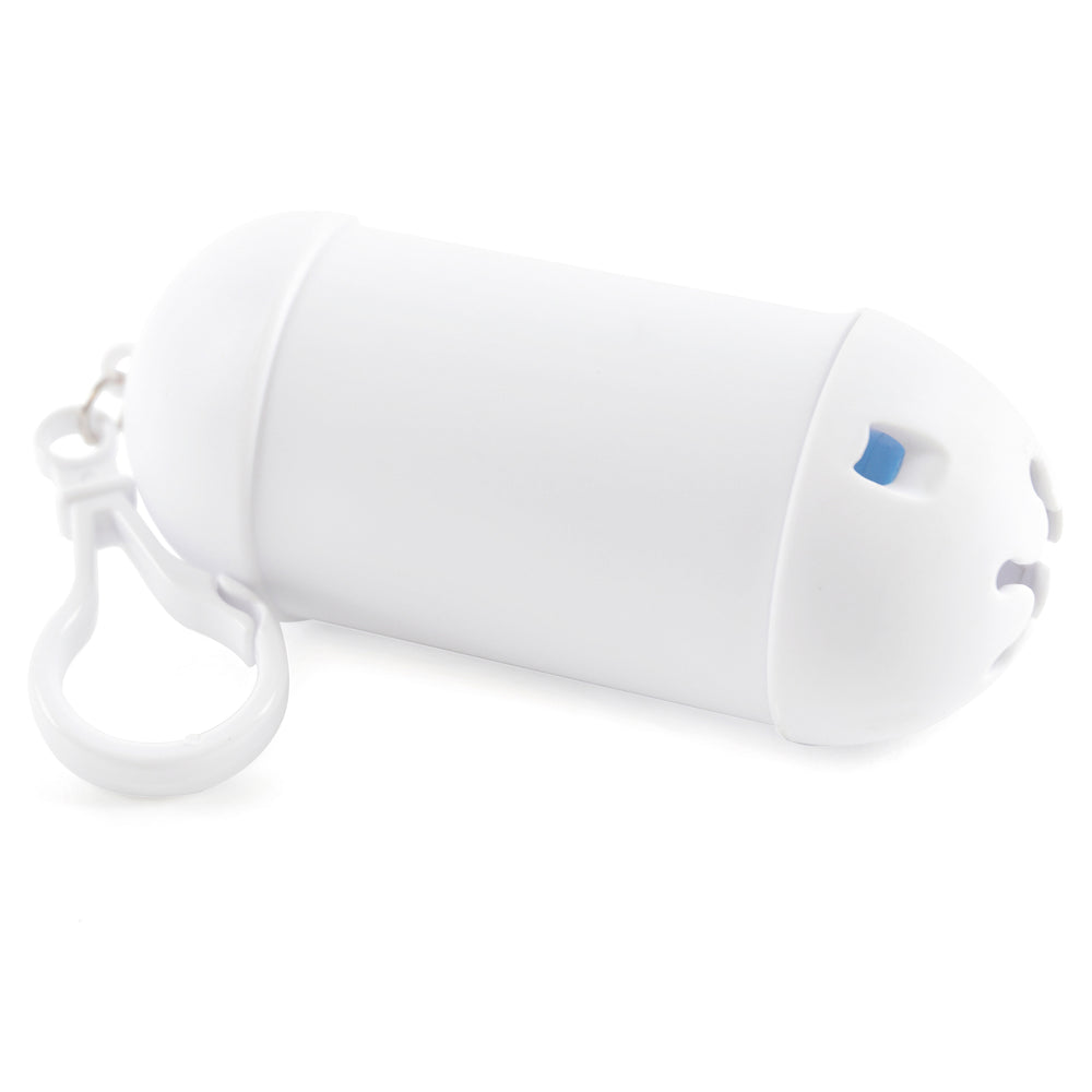 Branded Pooch PP plastic waste bag dispenser with White hook