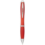 Nash ballpoint pen coloured barrel and grip in red