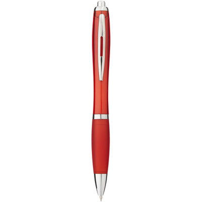 Nash ballpoint pen coloured barrel and grip in red