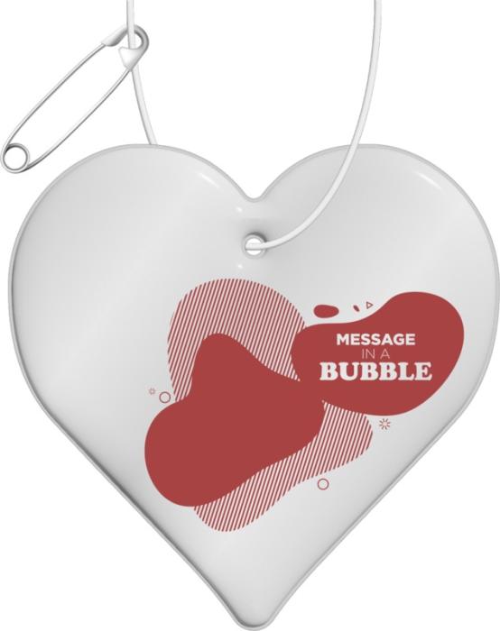 Branded RFX™ H-09 heart reflective TPU hanger