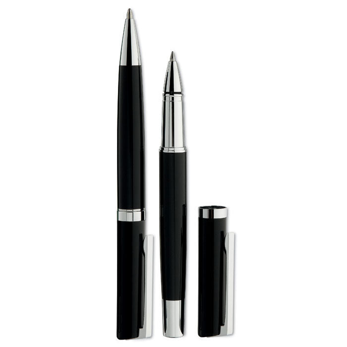 Pen and roller set in paper box