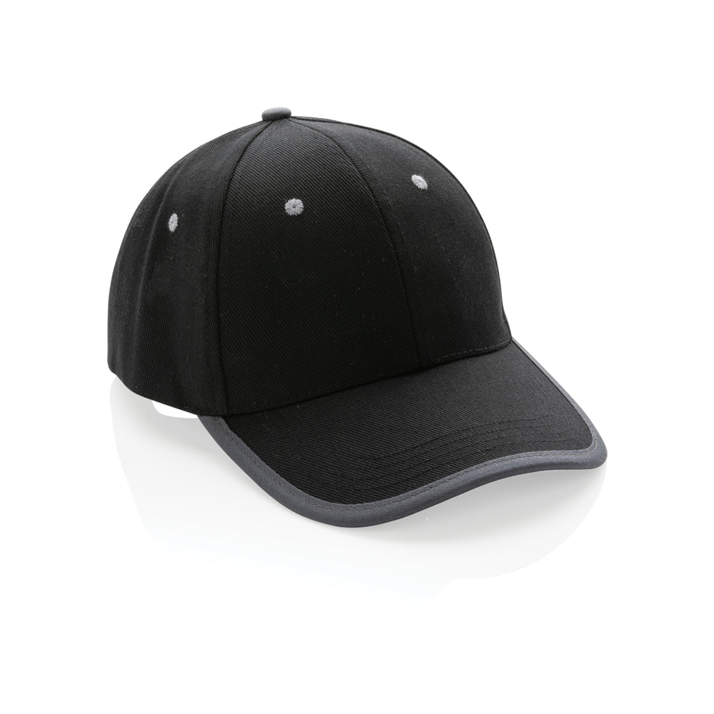 Branded Impact AWARE™ Brushed rcotton 6 panel contrast cap 280gr