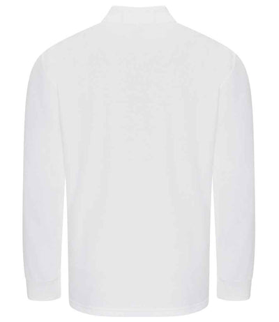 Pro RTX Pro Long Sleeve Piqué Polo Shirt White
