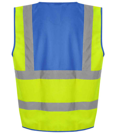 Pro RTX High Visibility Waistcoat Yellow/Royal Blue