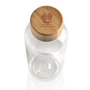 GRS RPET bottle with bamboo lid
