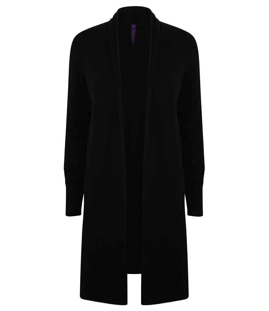 Branded Henbury Ladies Longline Open Cardigan