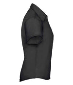 Russell Collection Ladies Short Sleeve Ultimate Non-Iron Shirt Black