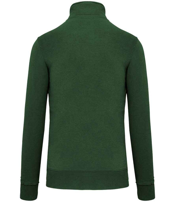 Kariban Zip Neck Sweatshirt Forest Green