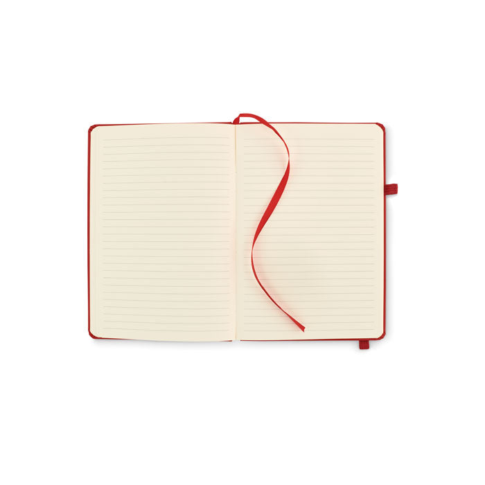 Branded Recycled PU A5 lined notebook