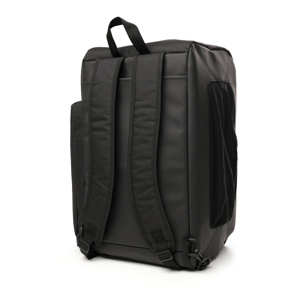 'Recycled 2-in-1 Duffle Backpack' BLACK Recycled Rucksack / Duffel Bag