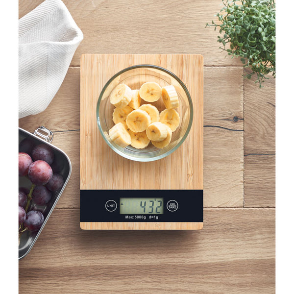 Branded Bamboo digital kitchen scales