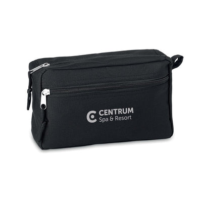 Branded 600D RPET toilet bag