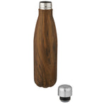 Cove 500 ml vacuum insulated stainless steel bottle with wood print