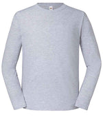 Fruit Loom Iconic 195 Long Sleeve T-Shirt Heather Grey