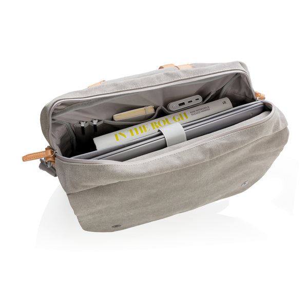 Branded Canvas laptop bag PVC free
