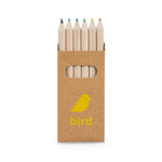 BIRD. Pencil box with 6 coloured pencils