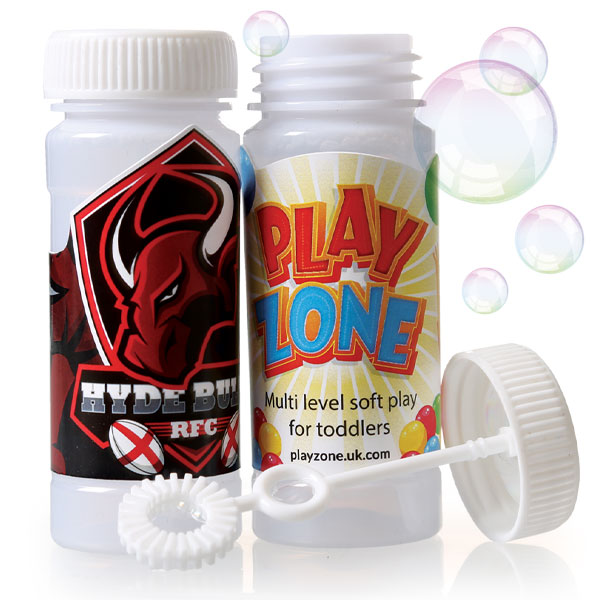 Fun bubbles in a tub with a full colour shaped wrap