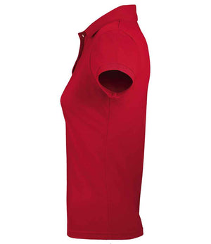 SOL'S Ladies Prime Poly/Cotton Piqué Polo Shirt Red