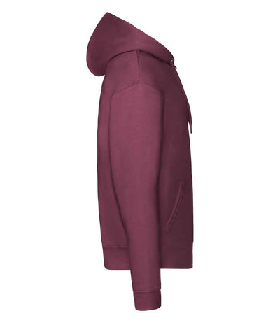 Fruit of the Loom Premium Zip Hooded Sweatshirt Burgundy