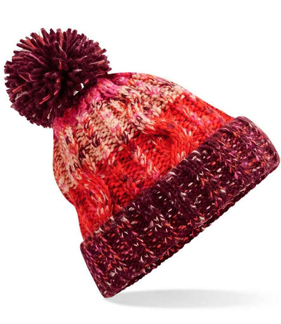 Branded Beechfield Corkscrew Pom Pom Beanie