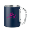 Branded Double wall metal mug 300 ml