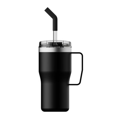 Tahoe recycled cup with handle and straw - 590ml