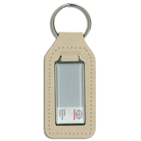 Long Square Shaped Keyfob with Domed Medallion