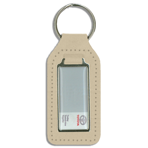 Long Square Shaped Keyfob with Domed Medallion