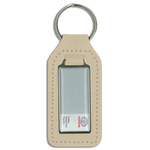 Branded Long Square Shaped Keyfob with Domed Medallion