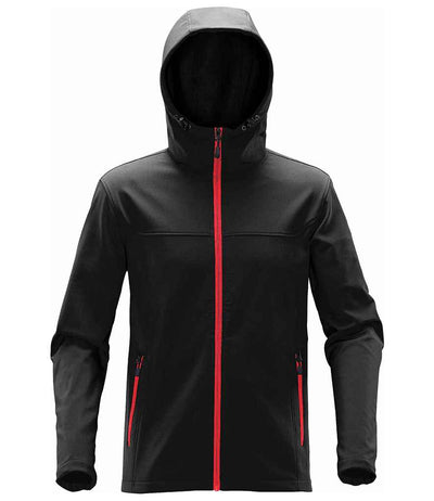Stormtech Orbiter Hooded Soft Shell Jacket Black/Bright Red