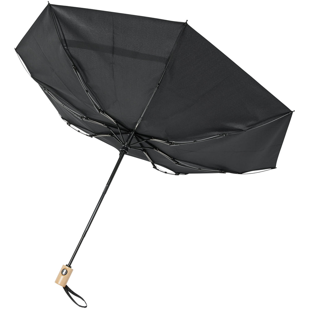Branded Bo 21" foldable auto open/close recycled PET umbrella