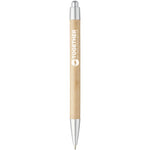 Tiflet recycled paper ballpoint pen with branding in white down the pen